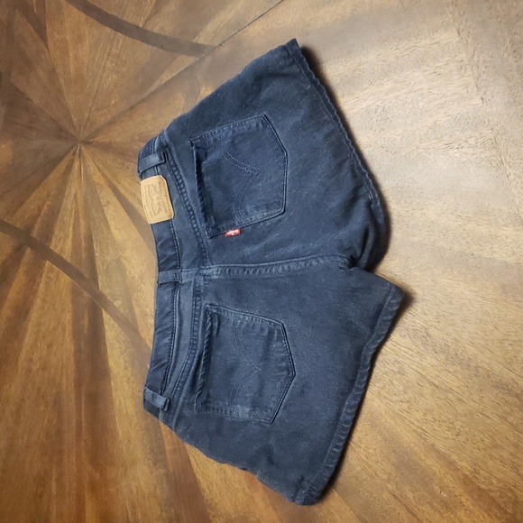 Levi's Navy Jean Shorts Classic Denim Style Girls Size 14 - Picture 5 of 6